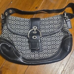 COACH Vintage Coach Soho Jacquard Canvas Shoulder Bag